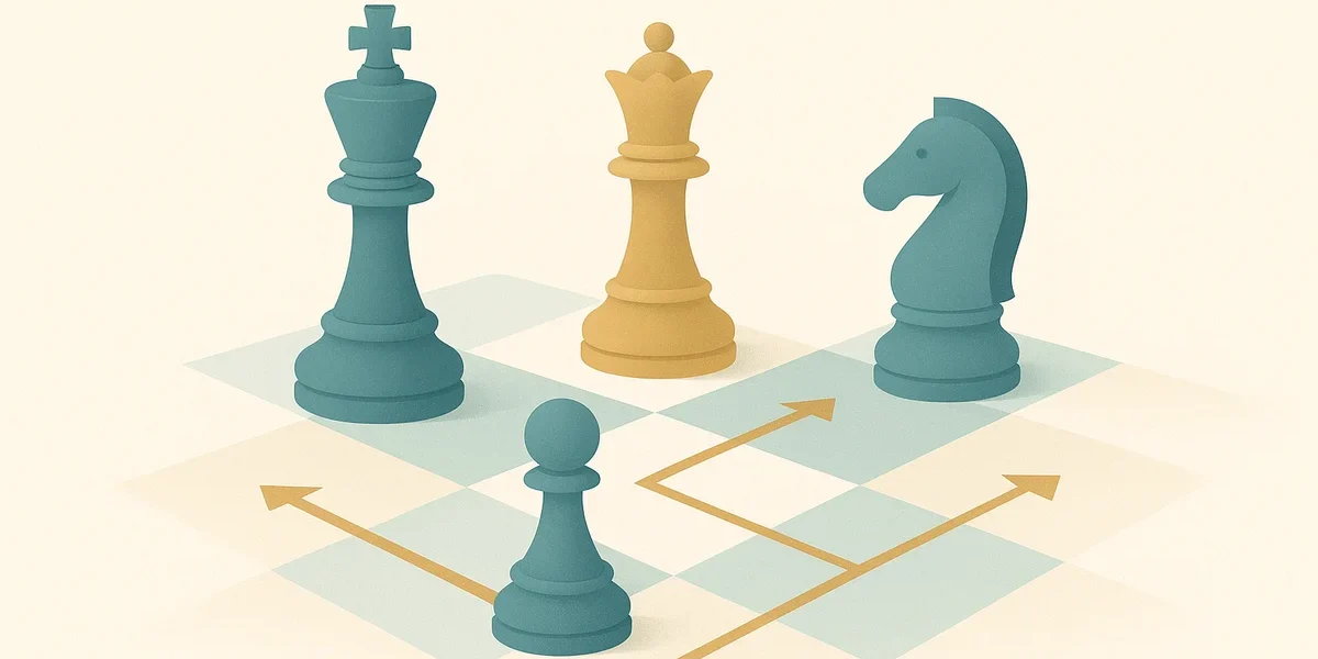Vállalkozói hitelstratégia 2026 – illusztráció stratégiai tervezésről sakk figurákkal